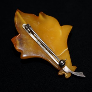 Vintage amber brooch Flower